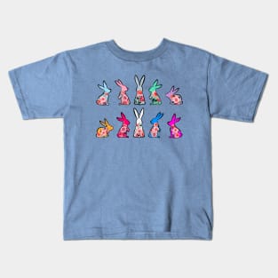 Floral Easter Bunnys Kids T-Shirt